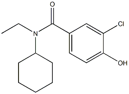 3-chloro-N-cyclohexyl-N-ethyl-4-hydroxybenzamide Struktur