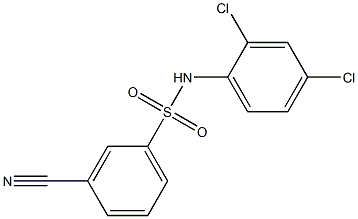 3-cyano-N-(2,4-dichlorophenyl)benzene-1-sulfonamide Struktur