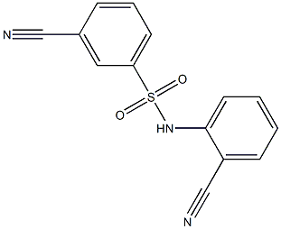 3-cyano-N-(2-cyanophenyl)benzenesulfonamide Struktur