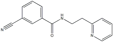 3-cyano-N-(2-pyridin-2-ylethyl)benzamide Struktur