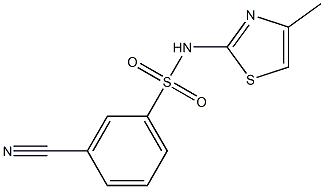 3-cyano-N-(4-methyl-1,3-thiazol-2-yl)benzenesulfonamide Struktur