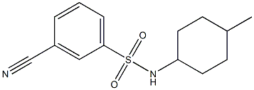 3-cyano-N-(4-methylcyclohexyl)benzene-1-sulfonamide Struktur