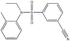 3-cyano-N-ethyl-N-(2-methylphenyl)benzene-1-sulfonamide Struktur