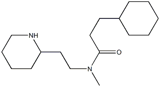 3-cyclohexyl-N-methyl-N-[2-(piperidin-2-yl)ethyl]propanamide Struktur