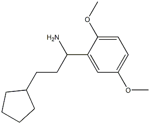 3-cyclopentyl-1-(2,5-dimethoxyphenyl)propan-1-amine Struktur