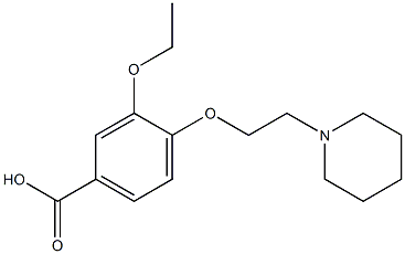 3-ethoxy-4-[2-(piperidin-1-yl)ethoxy]benzoic acid Struktur