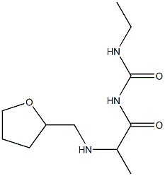 3-ethyl-1-{2-[(oxolan-2-ylmethyl)amino]propanoyl}urea Struktur