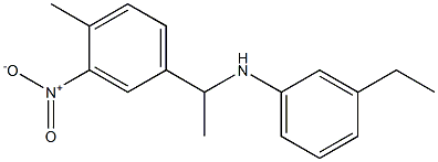 3-ethyl-N-[1-(4-methyl-3-nitrophenyl)ethyl]aniline Struktur