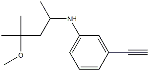 3-ethynyl-N-(4-methoxy-4-methylpentan-2-yl)aniline Struktur