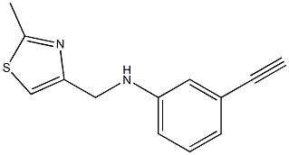 3-ethynyl-N-[(2-methyl-1,3-thiazol-4-yl)methyl]aniline Struktur