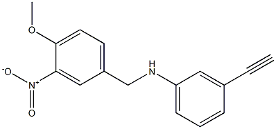 3-ethynyl-N-[(4-methoxy-3-nitrophenyl)methyl]aniline Struktur