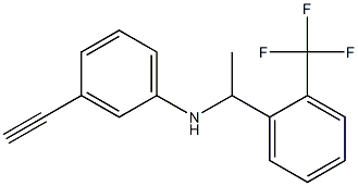 3-ethynyl-N-{1-[2-(trifluoromethyl)phenyl]ethyl}aniline Struktur