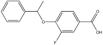 3-fluoro-4-(1-phenylethoxy)benzoic acid Struktur