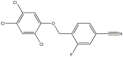 3-fluoro-4-(2,4,5-trichlorophenoxymethyl)benzonitrile Struktur