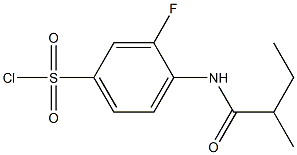 3-fluoro-4-(2-methylbutanamido)benzene-1-sulfonyl chloride Struktur