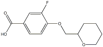 3-fluoro-4-(oxan-2-ylmethoxy)benzoic acid Struktur