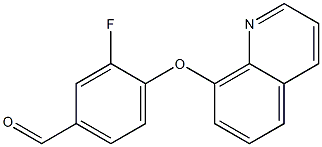 3-fluoro-4-(quinolin-8-yloxy)benzaldehyde Struktur