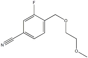 3-fluoro-4-[(2-methoxyethoxy)methyl]benzonitrile Struktur