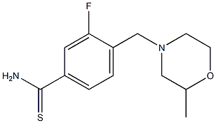 3-fluoro-4-[(2-methylmorpholin-4-yl)methyl]benzenecarbothioamide Struktur