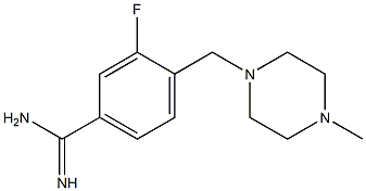 3-fluoro-4-[(4-methylpiperazin-1-yl)methyl]benzenecarboximidamide Struktur