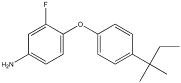 3-fluoro-4-[4-(2-methylbutan-2-yl)phenoxy]aniline Struktur