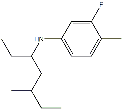 3-fluoro-4-methyl-N-(5-methylheptan-3-yl)aniline Struktur