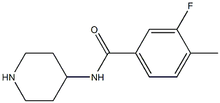 3-fluoro-4-methyl-N-piperidin-4-ylbenzamide Struktur