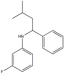 3-fluoro-N-(3-methyl-1-phenylbutyl)aniline Struktur