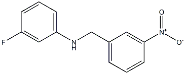 3-fluoro-N-[(3-nitrophenyl)methyl]aniline Struktur