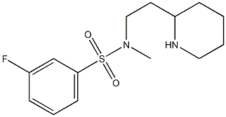 3-fluoro-N-methyl-N-[2-(piperidin-2-yl)ethyl]benzene-1-sulfonamide Struktur