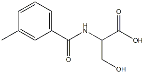 3-hydroxy-2-[(3-methylbenzoyl)amino]propanoic acid Struktur