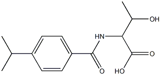 3-hydroxy-2-[(4-isopropylbenzoyl)amino]butanoic acid Struktur