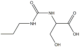 3-hydroxy-2-[(propylcarbamoyl)amino]propanoic acid Struktur