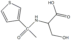 3-hydroxy-2-[1-(thiophen-3-yl)acetamido]propanoic acid Struktur