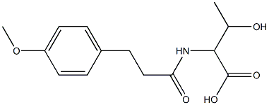 3-hydroxy-2-[3-(4-methoxyphenyl)propanamido]butanoic acid Struktur