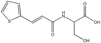 3-hydroxy-2-{[(2E)-3-thien-2-ylprop-2-enoyl]amino}propanoic acid Struktur