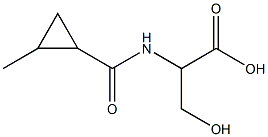 3-hydroxy-2-{[(2-methylcyclopropyl)carbonyl]amino}propanoic acid Struktur