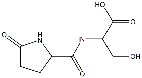 3-hydroxy-2-{[(5-oxopyrrolidin-2-yl)carbonyl]amino}propanoic acid Struktur