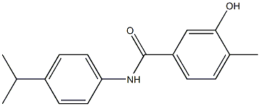 3-hydroxy-4-methyl-N-[4-(propan-2-yl)phenyl]benzamide Struktur