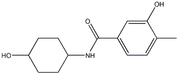 3-hydroxy-N-(4-hydroxycyclohexyl)-4-methylbenzamide Struktur