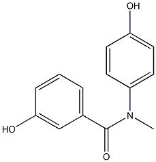 3-hydroxy-N-(4-hydroxyphenyl)-N-methylbenzamide Struktur