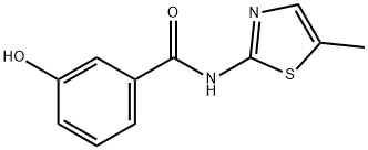 3-hydroxy-N-(5-methyl-1,3-thiazol-2-yl)benzamide Struktur