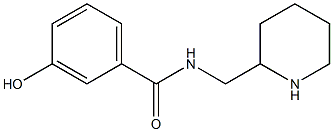 3-hydroxy-N-(piperidin-2-ylmethyl)benzamide Struktur