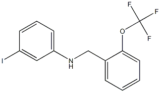 3-iodo-N-{[2-(trifluoromethoxy)phenyl]methyl}aniline Struktur