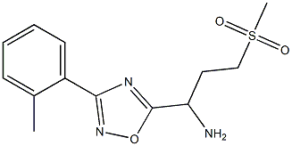 3-methanesulfonyl-1-[3-(2-methylphenyl)-1,2,4-oxadiazol-5-yl]propan-1-amine Struktur