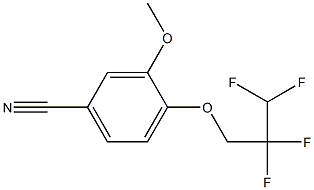 3-methoxy-4-(2,2,3,3-tetrafluoropropoxy)benzonitrile Struktur