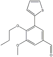 3-methoxy-4-propoxy-5-thien-2-ylbenzaldehyde Struktur