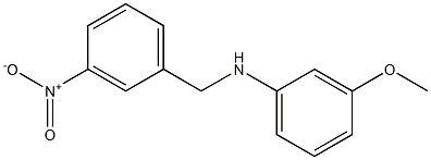 3-methoxy-N-[(3-nitrophenyl)methyl]aniline Struktur