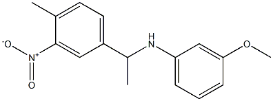 3-methoxy-N-[1-(4-methyl-3-nitrophenyl)ethyl]aniline Struktur