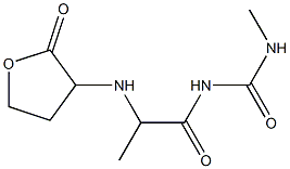 3-methyl-1-{2-[(2-oxooxolan-3-yl)amino]propanoyl}urea Struktur